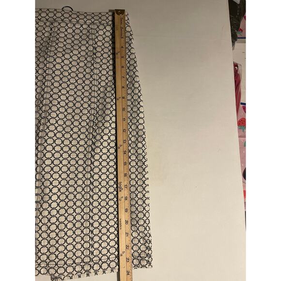 Maeve Anthropologie Geometric Knit Pencil Skirt - Black & White - Small - Picture 6 of 7